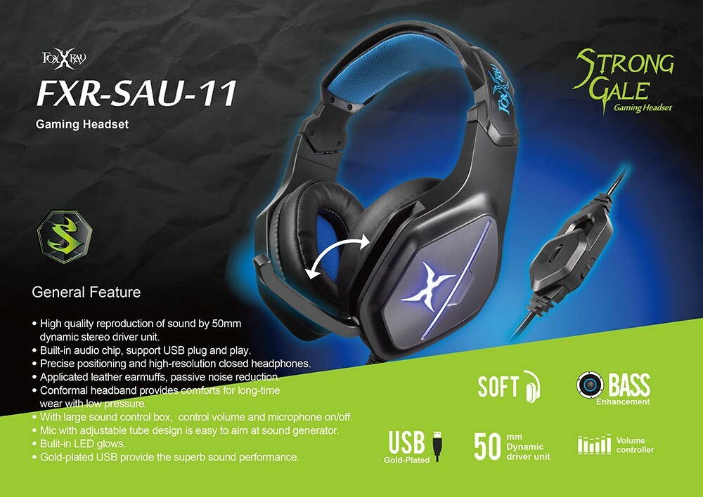 Gaming Headset LED Mic On/Off Switch USB Headphone Volume Control PC PS4 Laptop