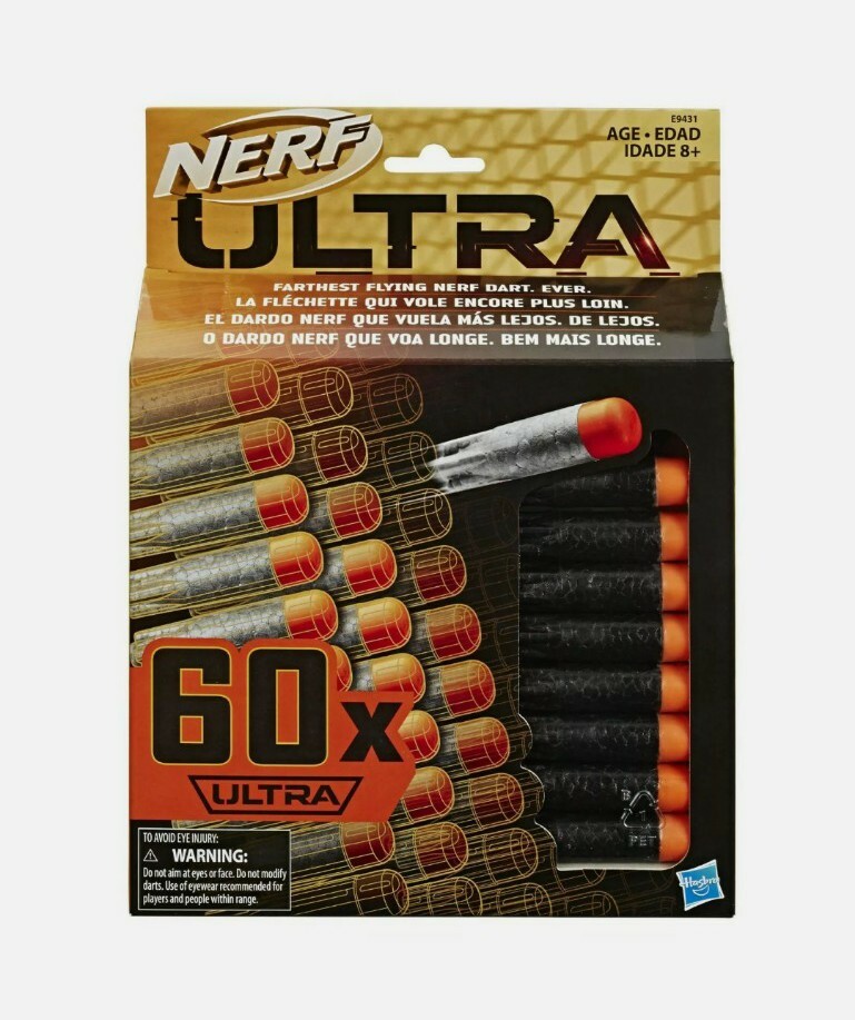 Nerf Ultra 60-Dart Refill Pack for Nerf Ultra Blasters, long distance darts