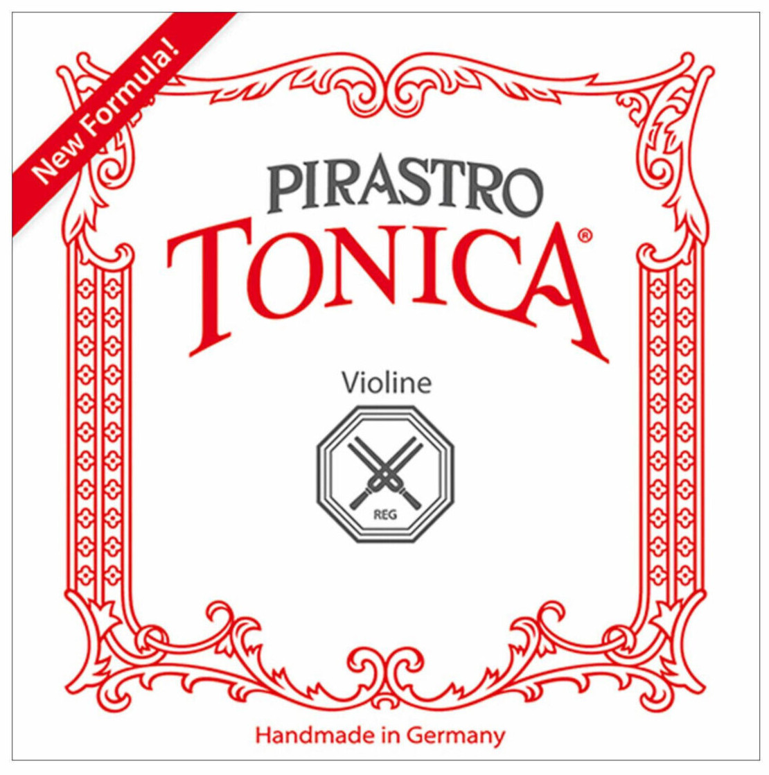 Pirastro Tonica 4/4 Violin String Set w/Ball E, Medium Gauge, Authorized Dealer