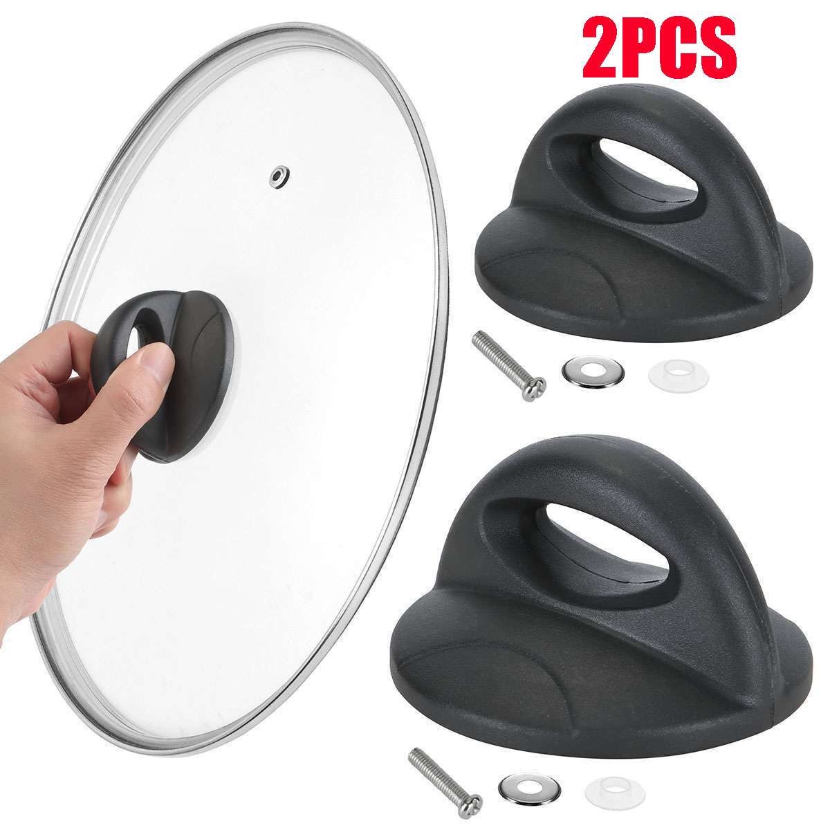 2× Replacement Kitchen Cookware Crock Pot Pan Lid Covers Grip Knob Anti Rust USA
