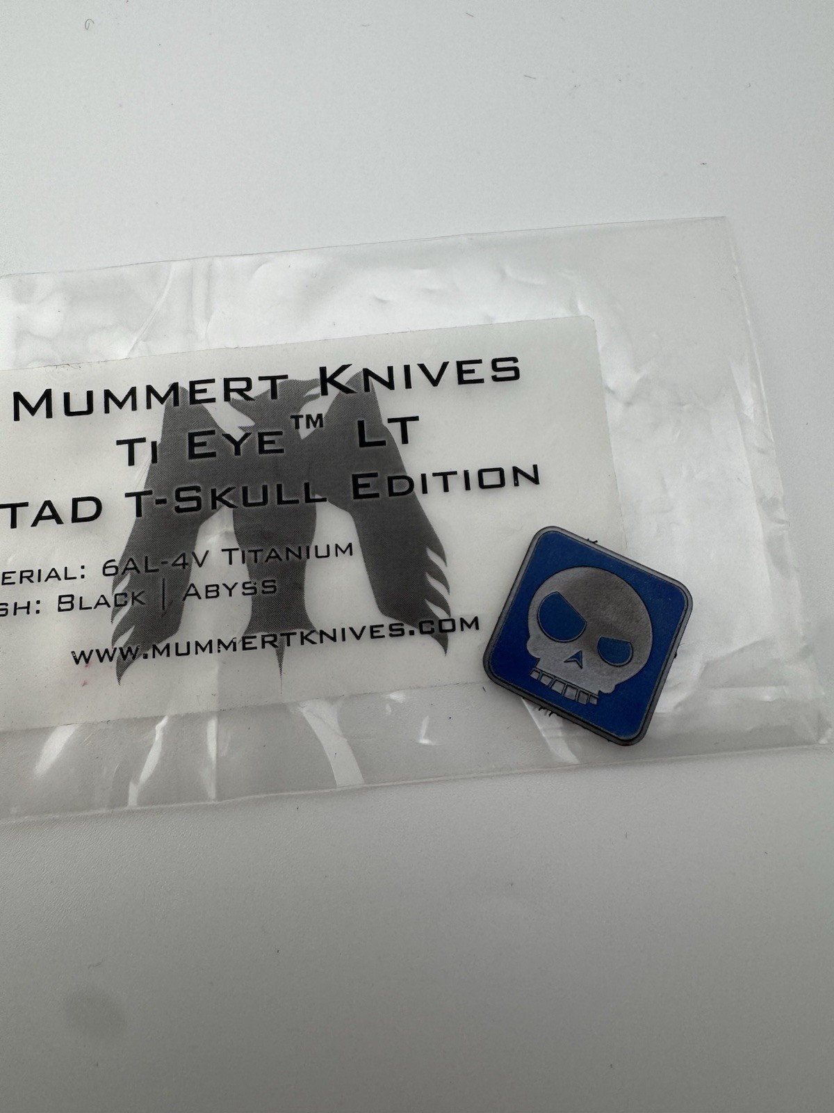 TAD Gear Triple Aught Design Ti Eye T-Skull Edition Mummert Blue Patch