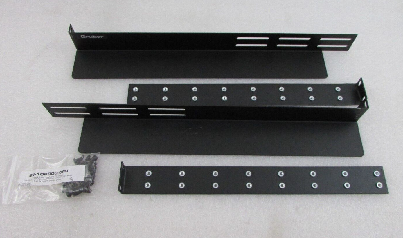 Gruber 19", 23", 30" Rack Mount Adjustable Rails - Black - 34-102100