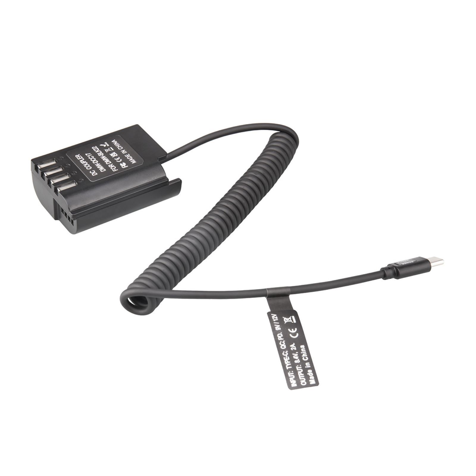 For Panasonic GH3 GH4 GH5 USB-C to DMW-BLK22/DCC17 Dummy Battery Adapter