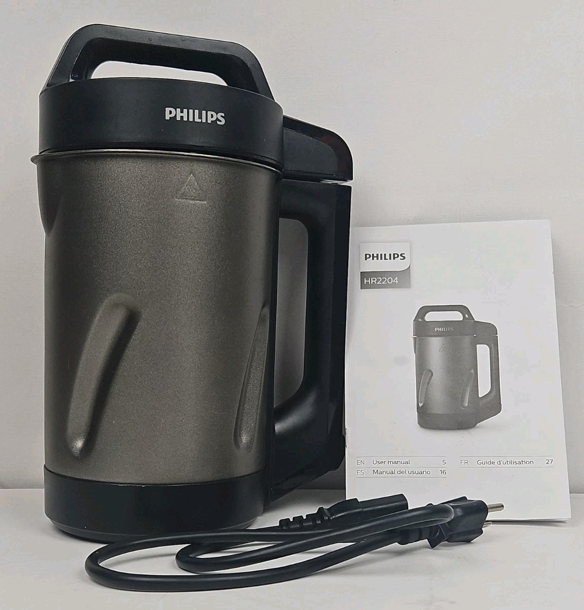 Philips Viva Collection HR2204 10-in-1 Soup Maker Blender w/ Power Cord & Manual