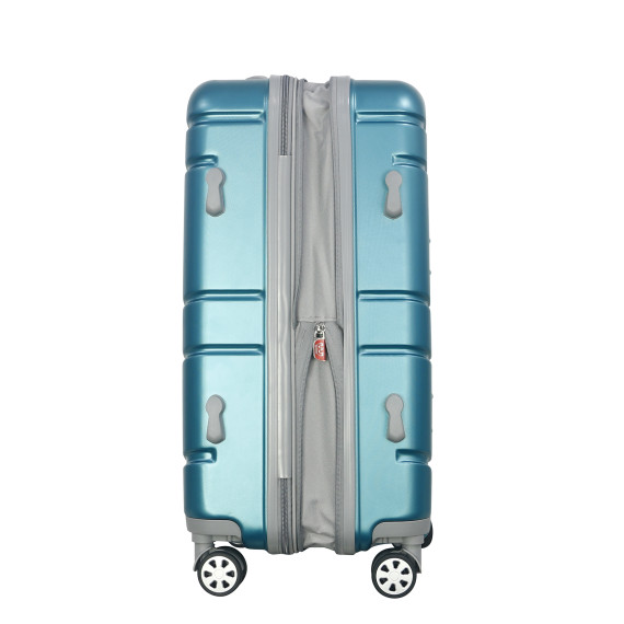 Olympia USA Denmark Plus Expandable Hardcase Mid-Size Suitcase (Teal, 26")