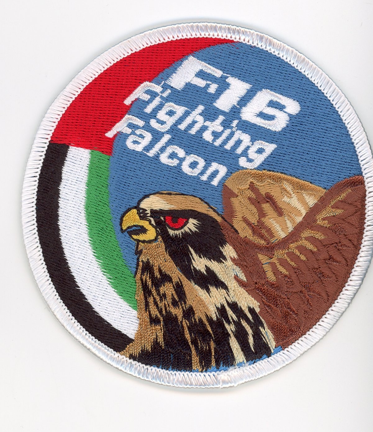 PATCH F-1 6 SWIRL FIGHTING FALCON  UAE UNITED ARAB EMIRATES IRON ON PARCHE