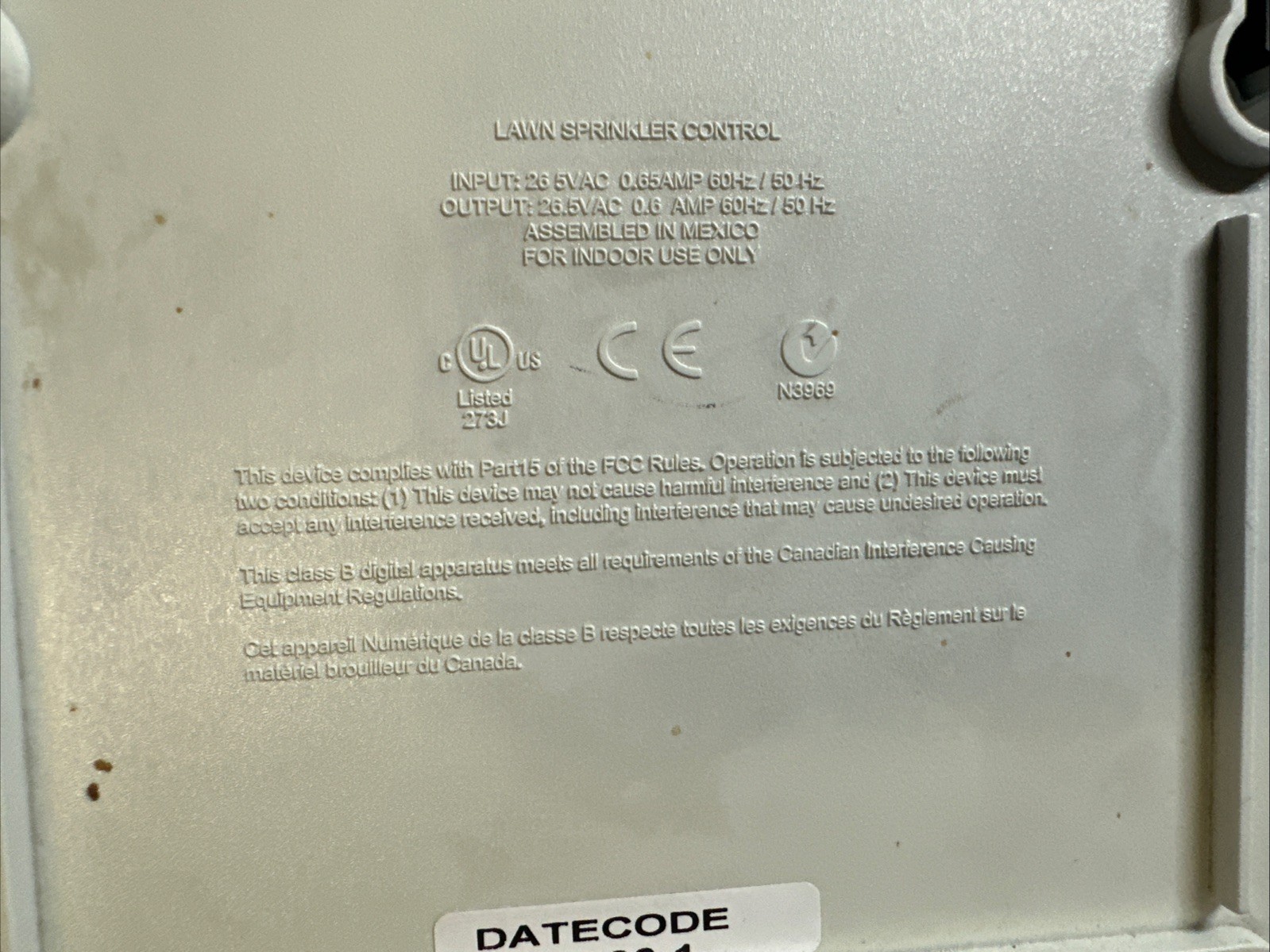 Rainbird E-9C 9 Station Irrigation Sprinkler Controller Timer NO POWER CORD