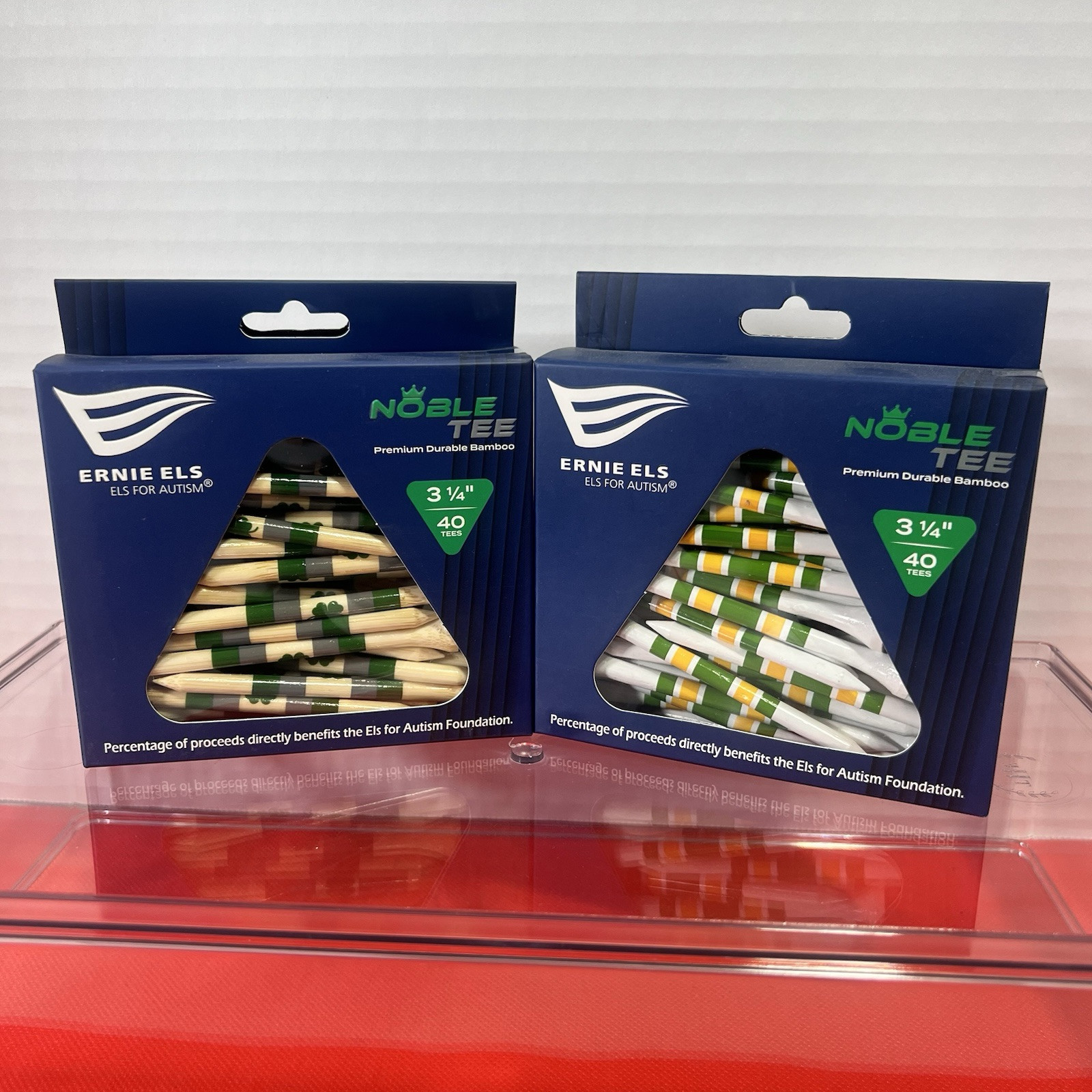 Noble Tee Premium Durable Bamboo Ernie Els 3+1/4" 40 tees (2 Packs)