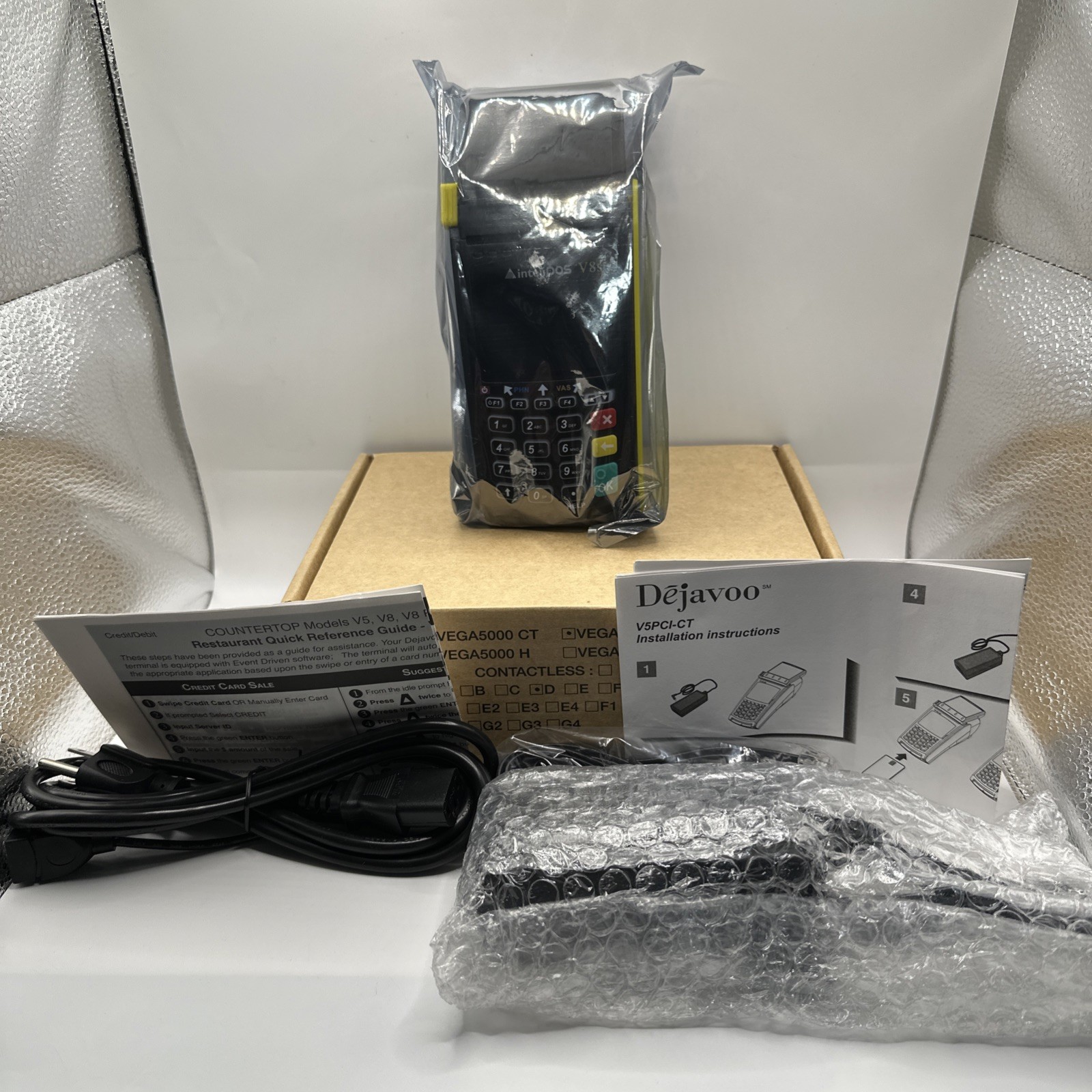 New Dejavoo V8S Credit Card Machine VEGA5000S CT Contactless POS Terminal