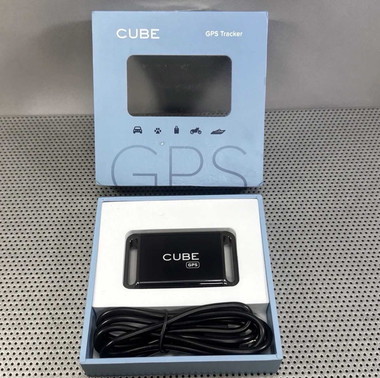 Cube GPS Tracker, Waterproof, Worldwide Coverage Real-Time Tracking - Open Box