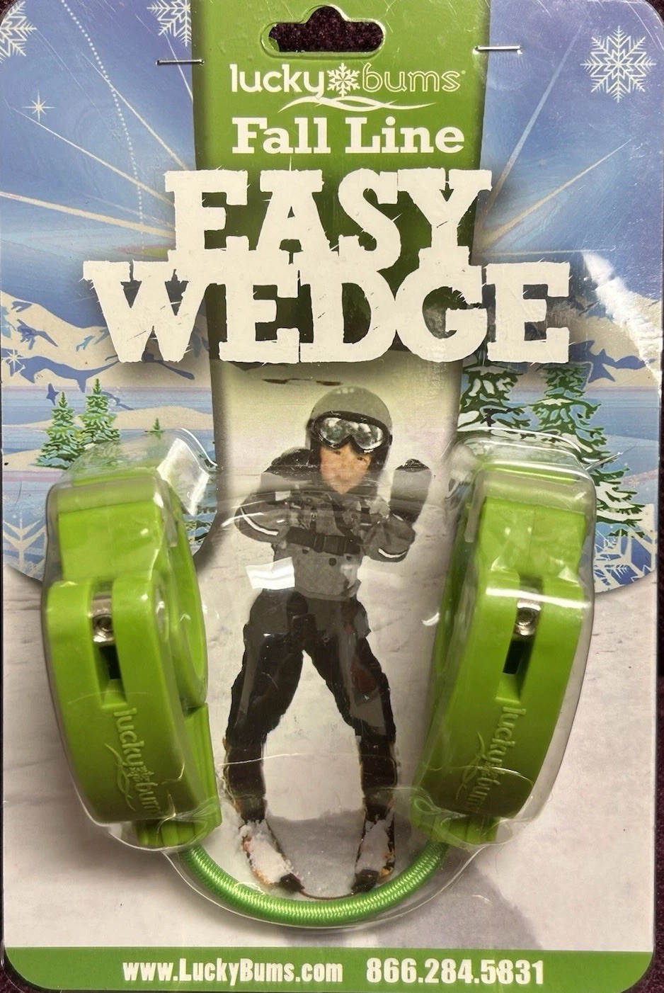Lucky Bums Easy Wedge Ski Trainer Kids Ski Tip Connector Green Beginner