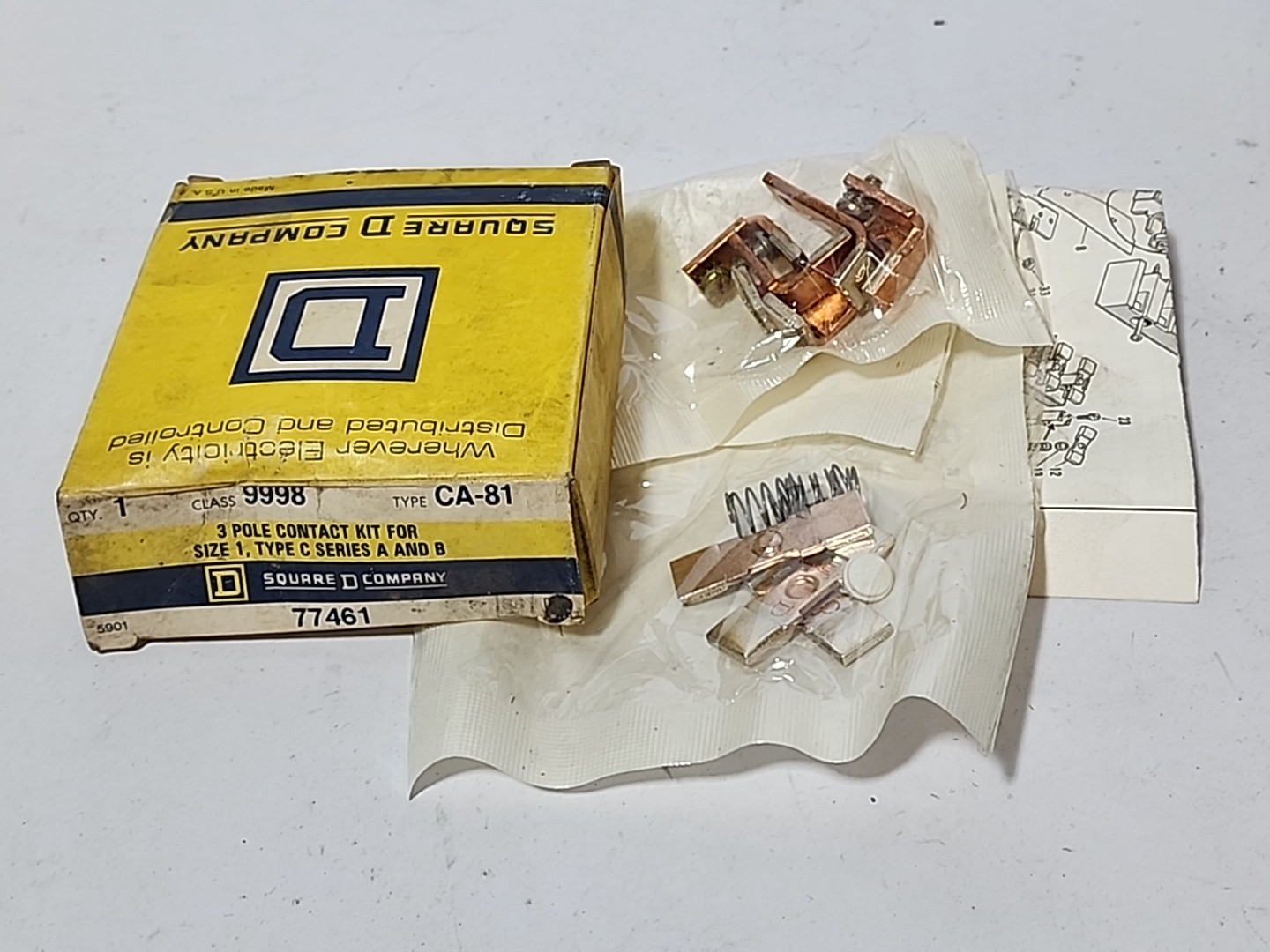 Square D 77461 3 Pole Contact Kit Type CA-81
