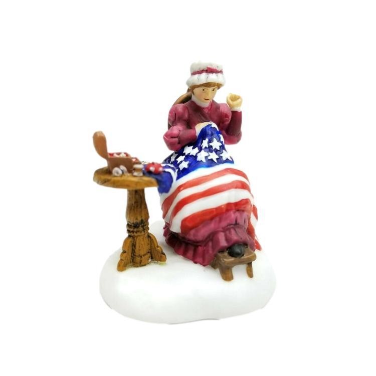 Department 56 Sewing The Stars & Stripes 57122 New England Christmas Village