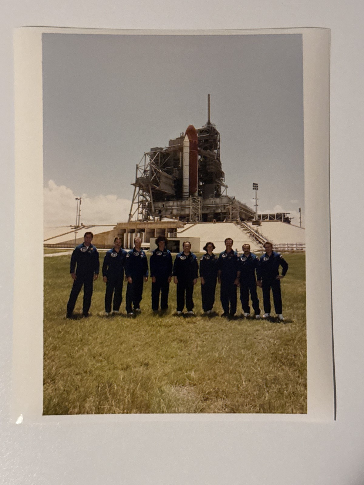 NASA STS-71 Crew Portrait In Front Of Atlantis At Pad 39A Press Photo