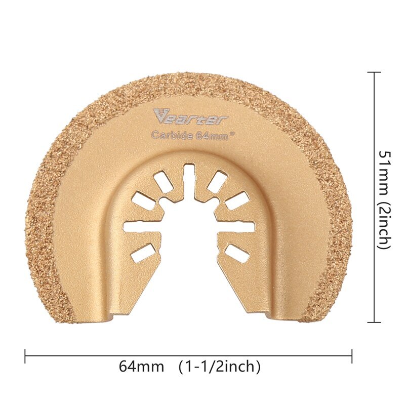4PCS Universal Carbide Grit Oscillating Multitool Saw Blade Grout Removal Set