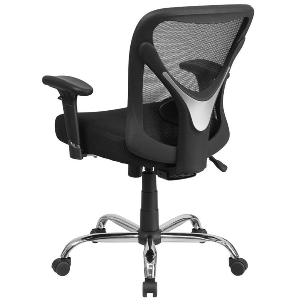 Flash Furniture Big and Tall High Mesh Back Office Office Swivel Chair in Black
