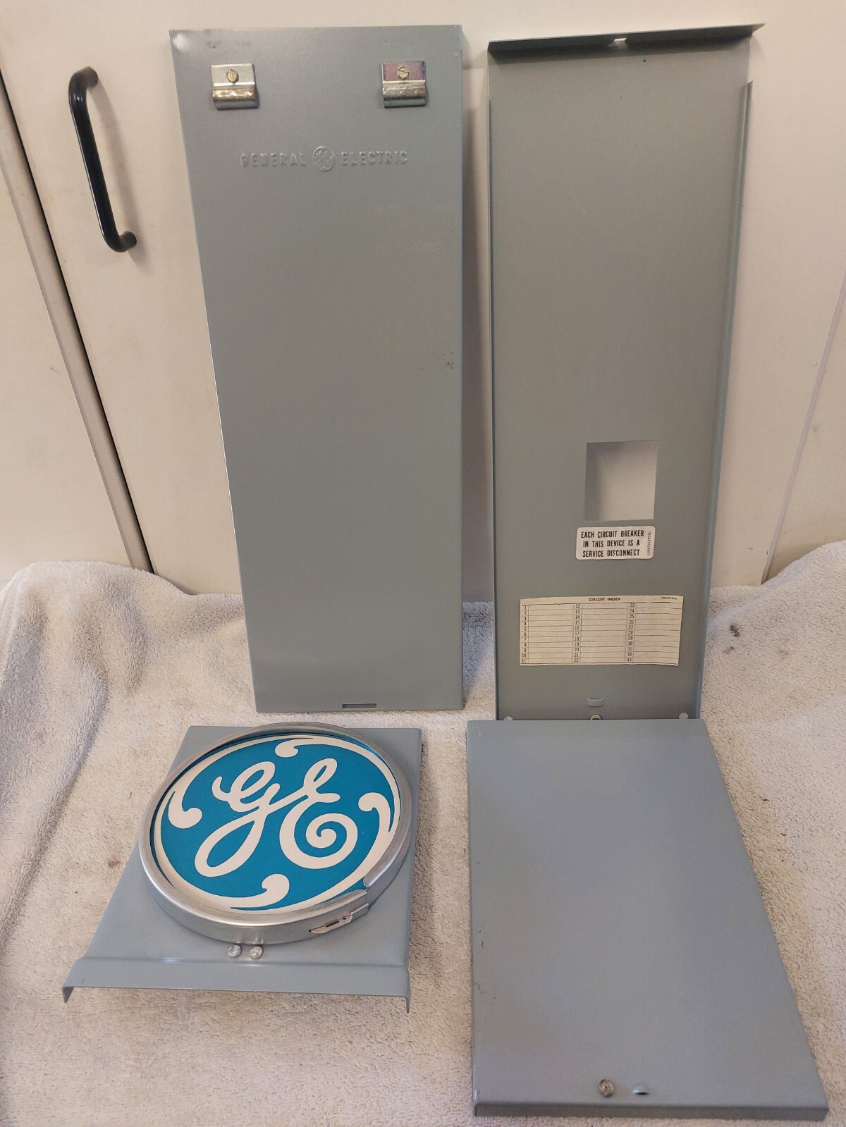 GE TL210 METER MAIN COVERS AND DEAD FRONT ( LOT OF 4 COVERS )