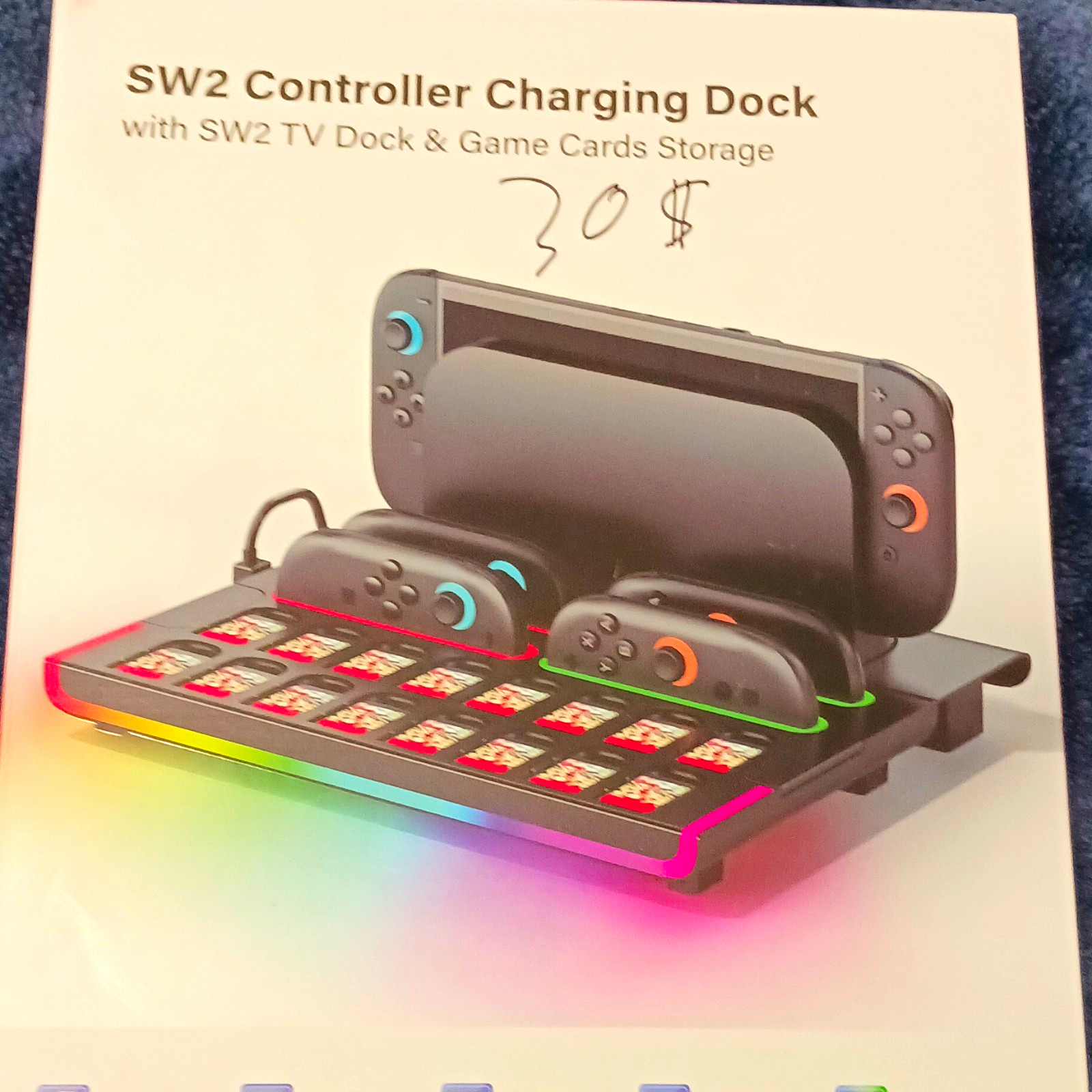 Semitech SW2 Charging Dock for Nintendo Switch, USB-C Wired, Black, LED, Storage