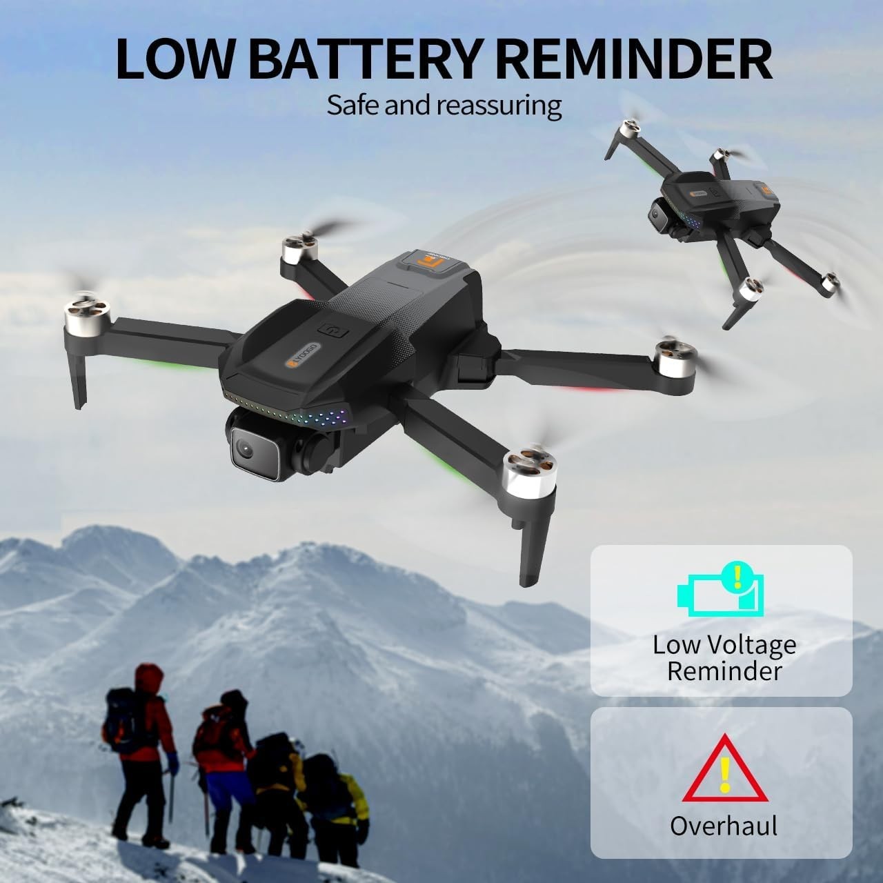 1080P Camera Drone Foldable Quadcopter with 2 Batteries Carrying Case