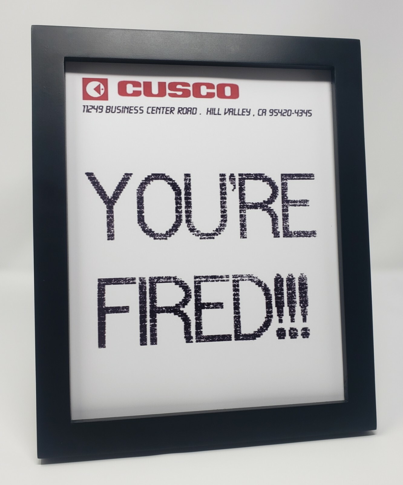 Back to the Future 2 Marty McFly 'You're Fired' Fax Photo Reproduction Prop 8x10