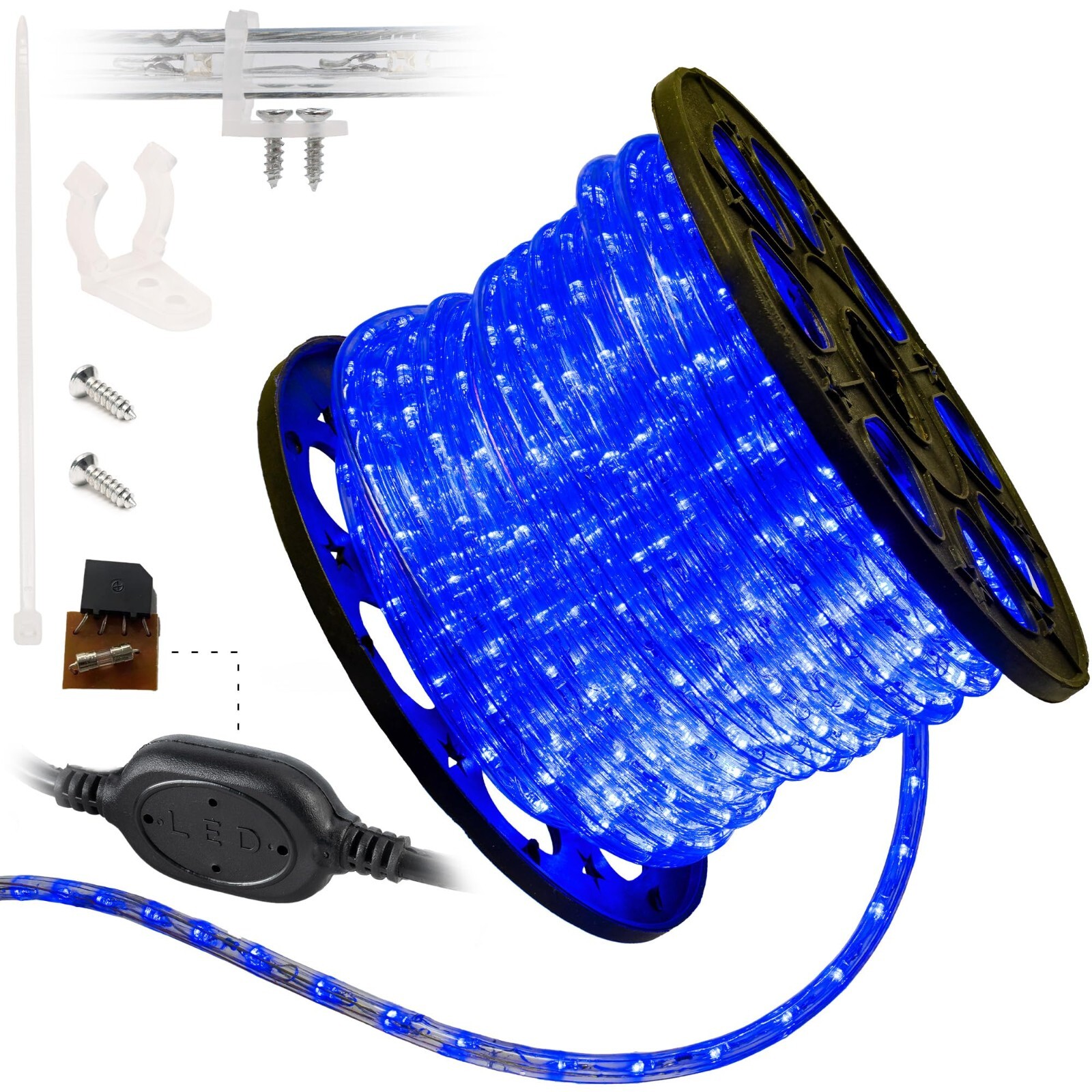 10/25/50/100/150FT Blue Thick LED Rope Lighting Accent Indoor Outdoor Xmas Tree