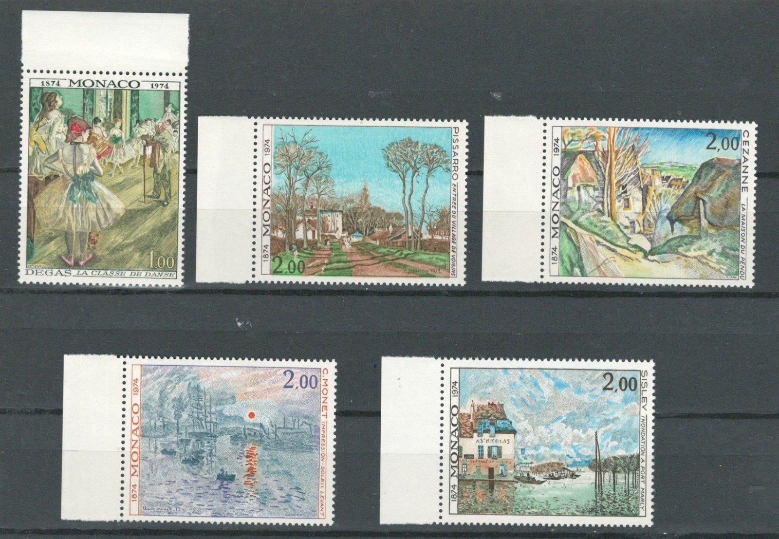 MONACO EUROPE  VIEWS PAINTINGS & ART   MNH  SET LOT(MON 55)