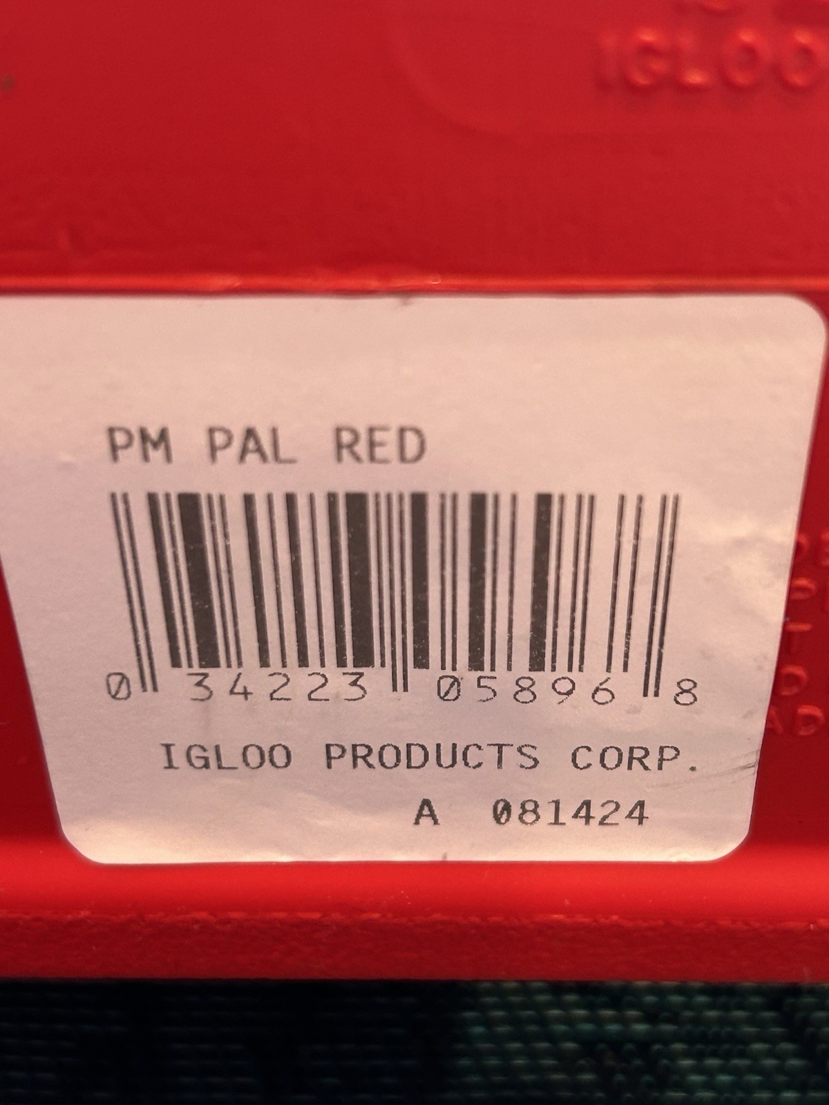 Igloo 7 qt. Playmate Pal Hard Plastic Cooler - Red/White - New