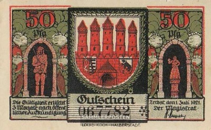 Zerbst/Evidence Pick-number: Notgeld the City Zerbst/Evidence bankfrisch 1921 50