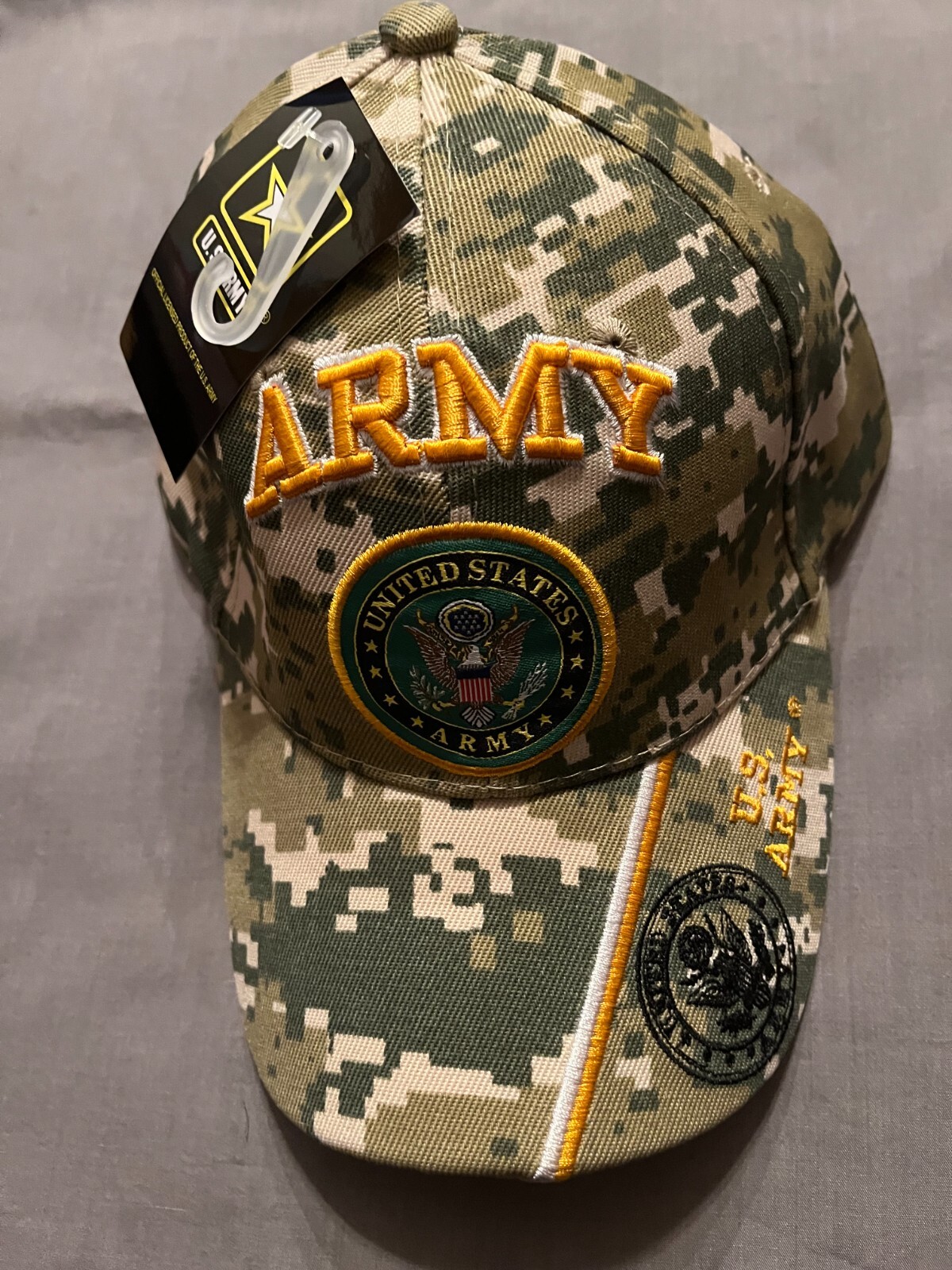 Army Eagle Baseball Hat Cap Embroidered Logo Camouflage Licensed NEW