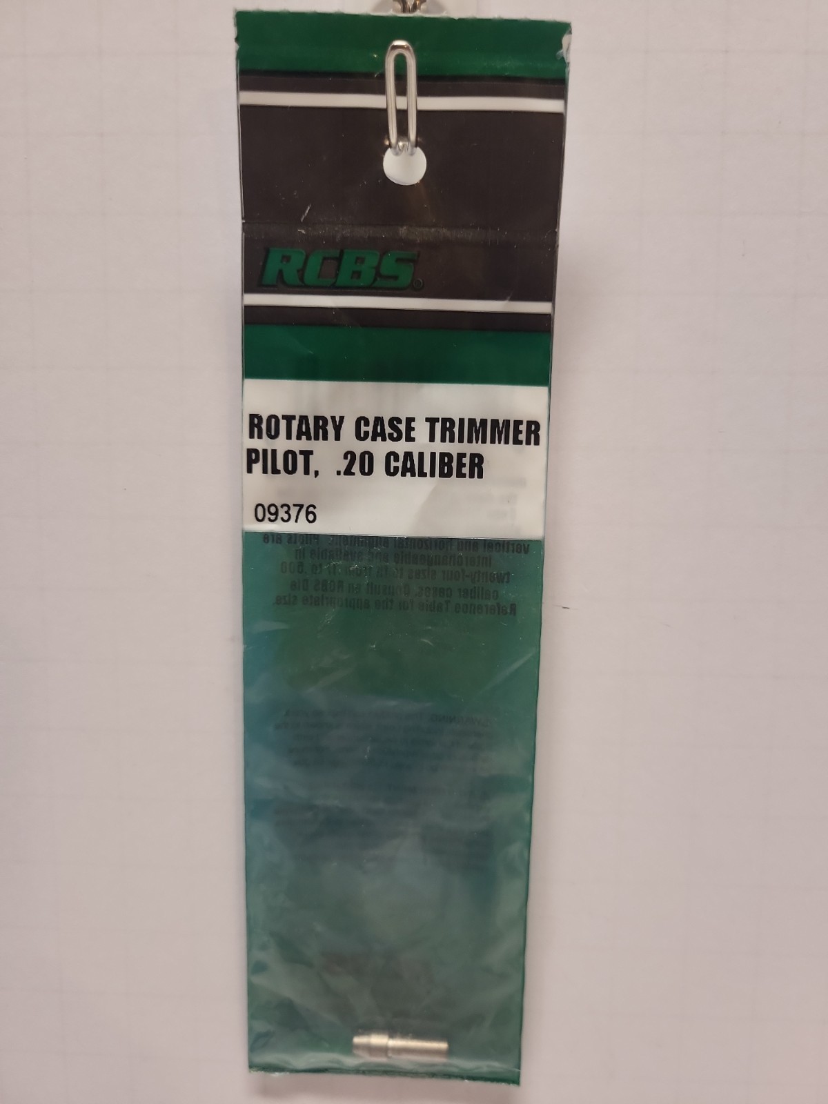 RCBS Rotary Case Trimmer Pilot .20 Caliber 09376
