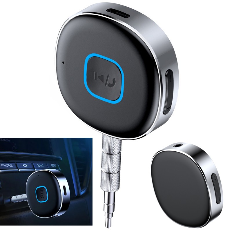 Aux to Bluetooth 5.1 Adapter 3.5mm Bluetooth Receiver Microphone for Car US SHIP