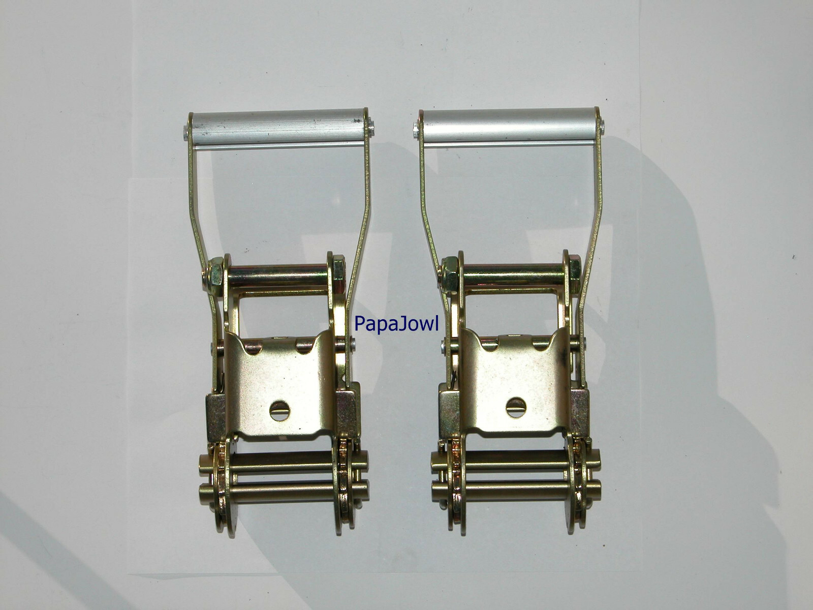 (2) 2" Long Handel Ratchet Tie Downs 10.000 Lb. Each Tow Dolly Flat Bed Cargo