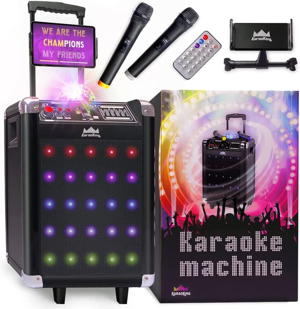 Wireless Karaoke Machine Microphone Speaker Disco Bluetooth Singing System G100