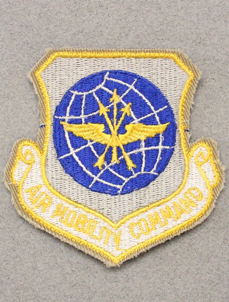 USAF Air Force Patch 170: Air Mobility Command w/H&L back - 3" yellow motto