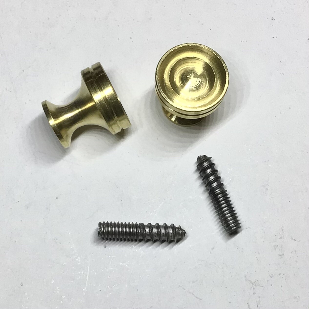 1 Pair Small 5/8" Decorative Piano Fallboard/Key Cover/Cabinet Knobs Solid Brass