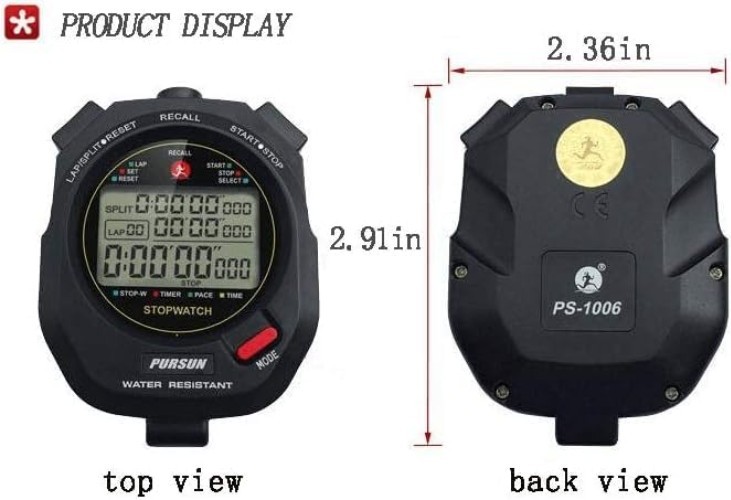 Compact Digital Timer Stopwatch: 0.001 Sec Accuracy & Metronome for Training