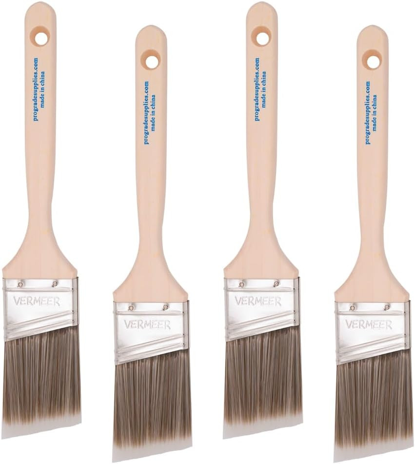 Paint Brushes  2 Inch Angled Paint Brush  Trim & Cut-in  4 Pack | Sash detail &