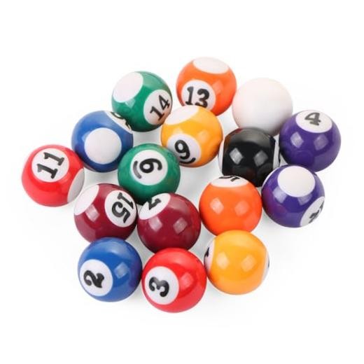 16-Piece Mini Billiard Balls Set – 25mm (0.98") Small Pool Balls for Table