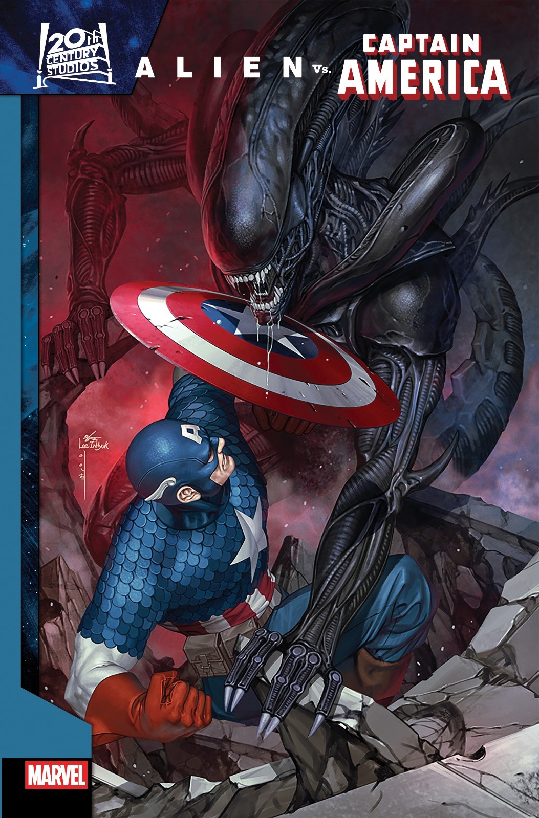 ALIEN VS. CAPTAIN AMERICA #1 INHYUK LEE VARIANT (MARVEL COMICS 2025)