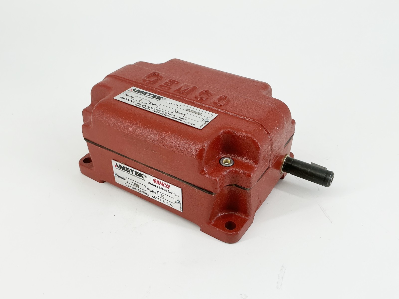 New Ametek Cemco 2000-148B Rotary Limit Switch NEMA 4 Ratio 30 - No Box