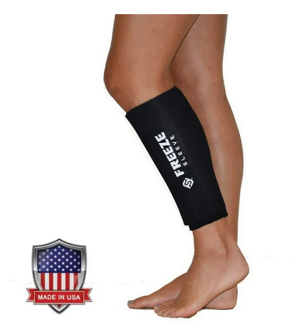Freeze Sleeve Cold Therapy Compression Sleeve Black Medium Knee Elbow Wrist