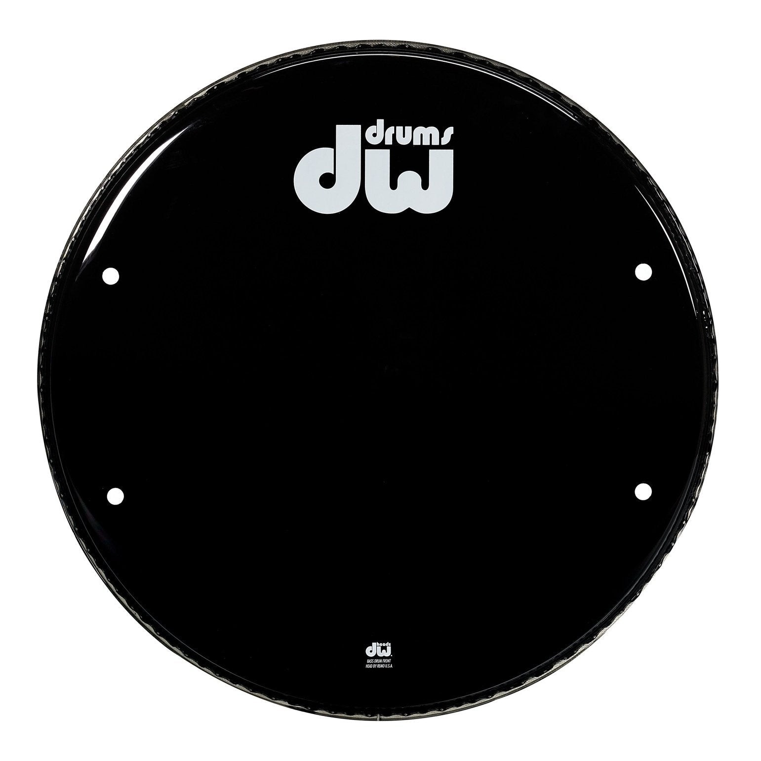 DW Gloss Black Bass Drumhead 16" Vented