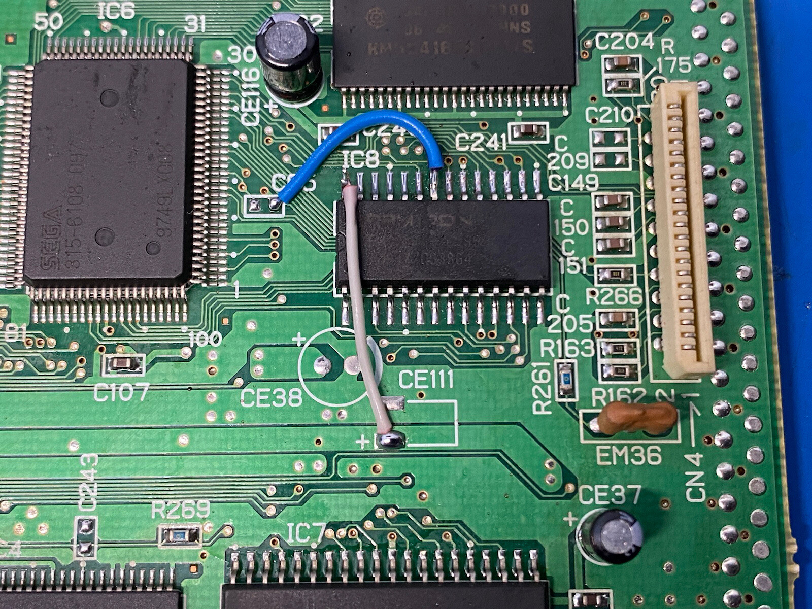 Sega Saturn Console Capacitor Replacement & FRAM Battery & PSU Recap Service