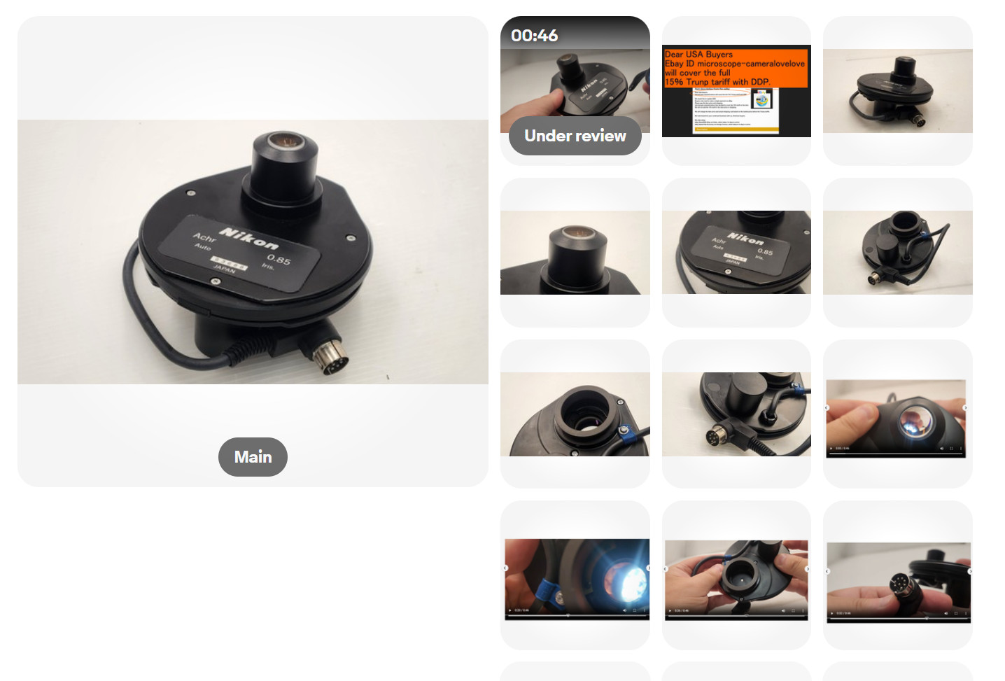 *Mint* NIKON ACHR 0.85 MOROTIRZED AUTO IRIS CONDENSER FOR MICROPHOT FXA 35017