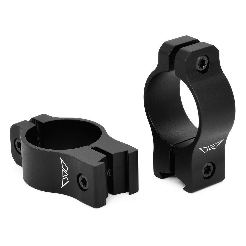 Warne Vapor Scope Ring Set Fixed Fits 3/8" Dovetail, 1" Tube Medium Black V421M