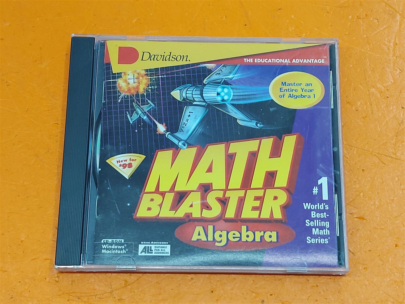 ⭐️⭐️⭐️⭐️⭐️ Davidson Math Blaster Algebra 1 (1997) Windows 95 / Macintosh CD ROM