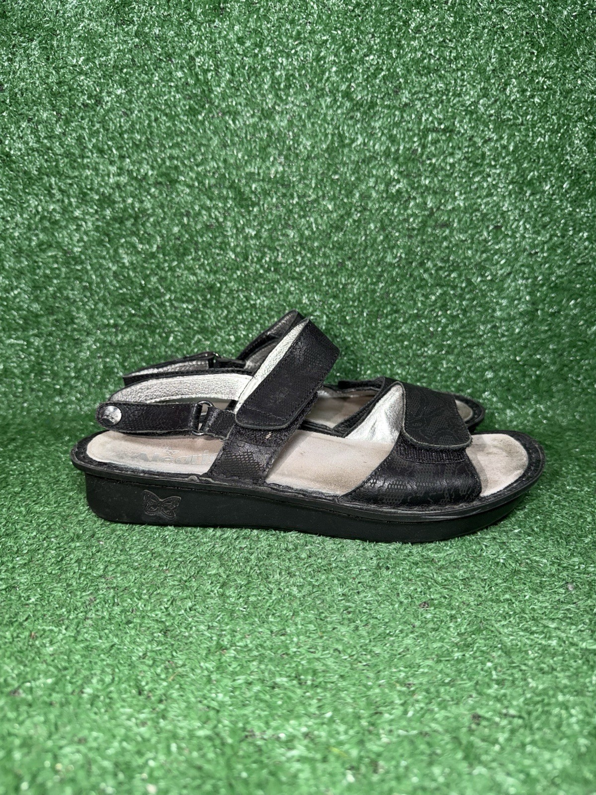 Alegria Sandals Womens 8 US 39 EU Verona Strappy Slingback Black Comfort Slides