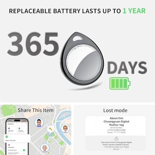 4 Pack Air Tracker Tags - 5.3 Bluetooth Tracker - Work with Apple - Black