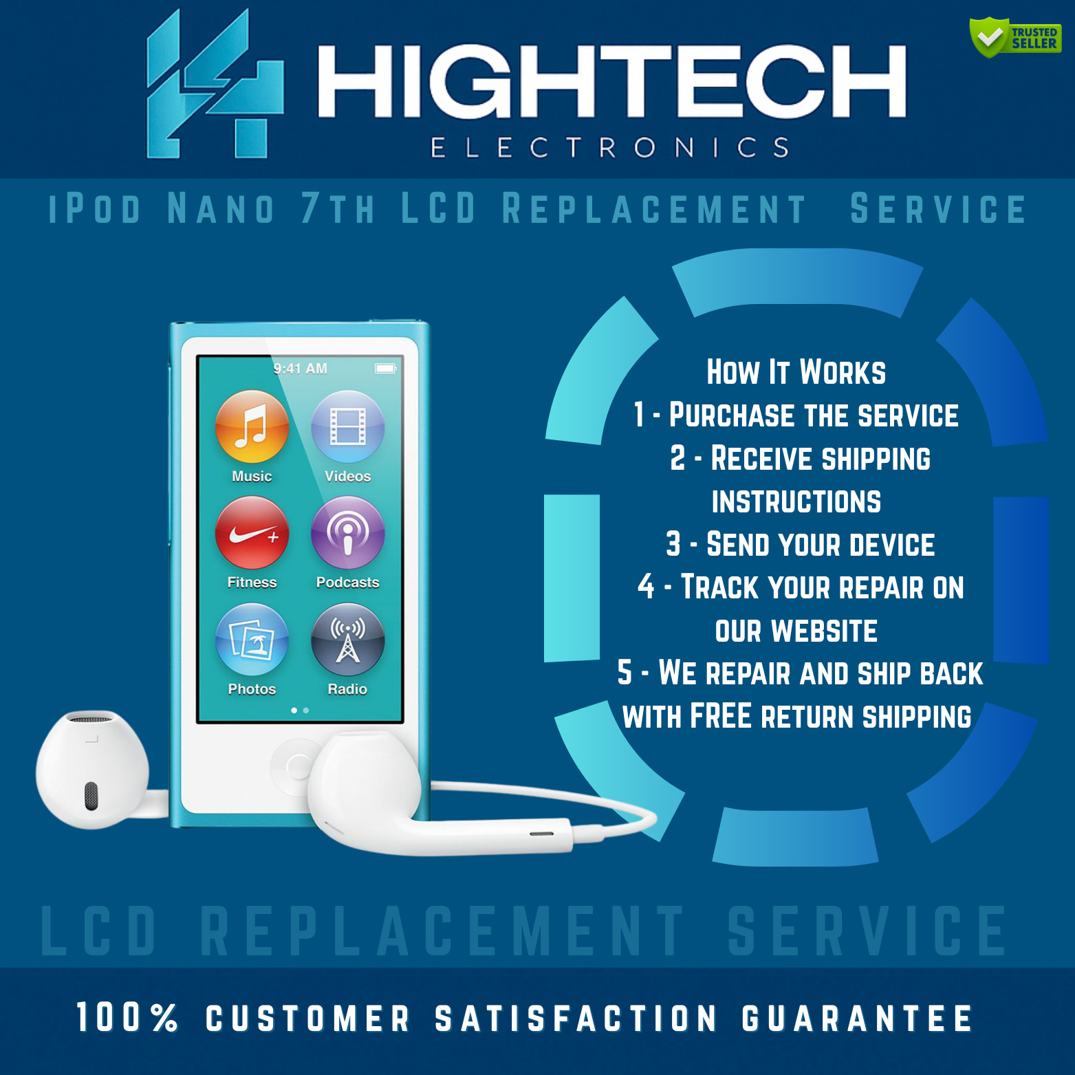 iPod Nano7th Generation LCD Replacement Service – Touch Screen
