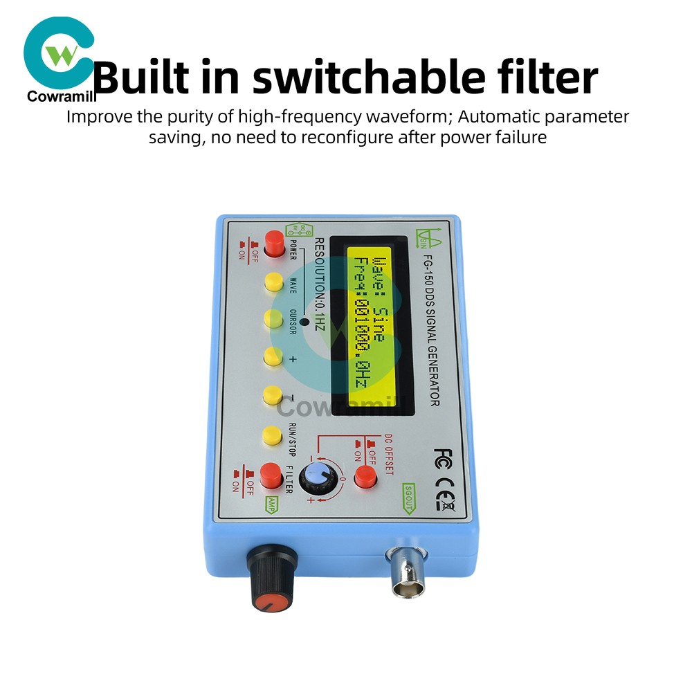 FG-150 DDS High-Precision Frequency Signal Generator with 15 Adjustable Waveform